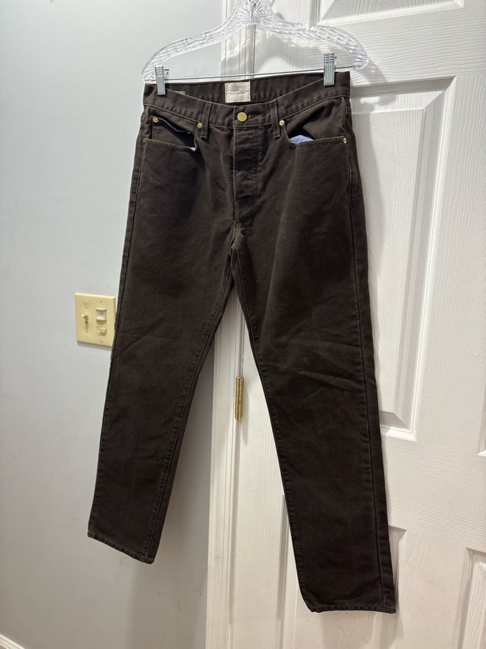 Sid Mashburn Chocolate Brown Men’s Slim Straight Leg Jeans Size 32/32